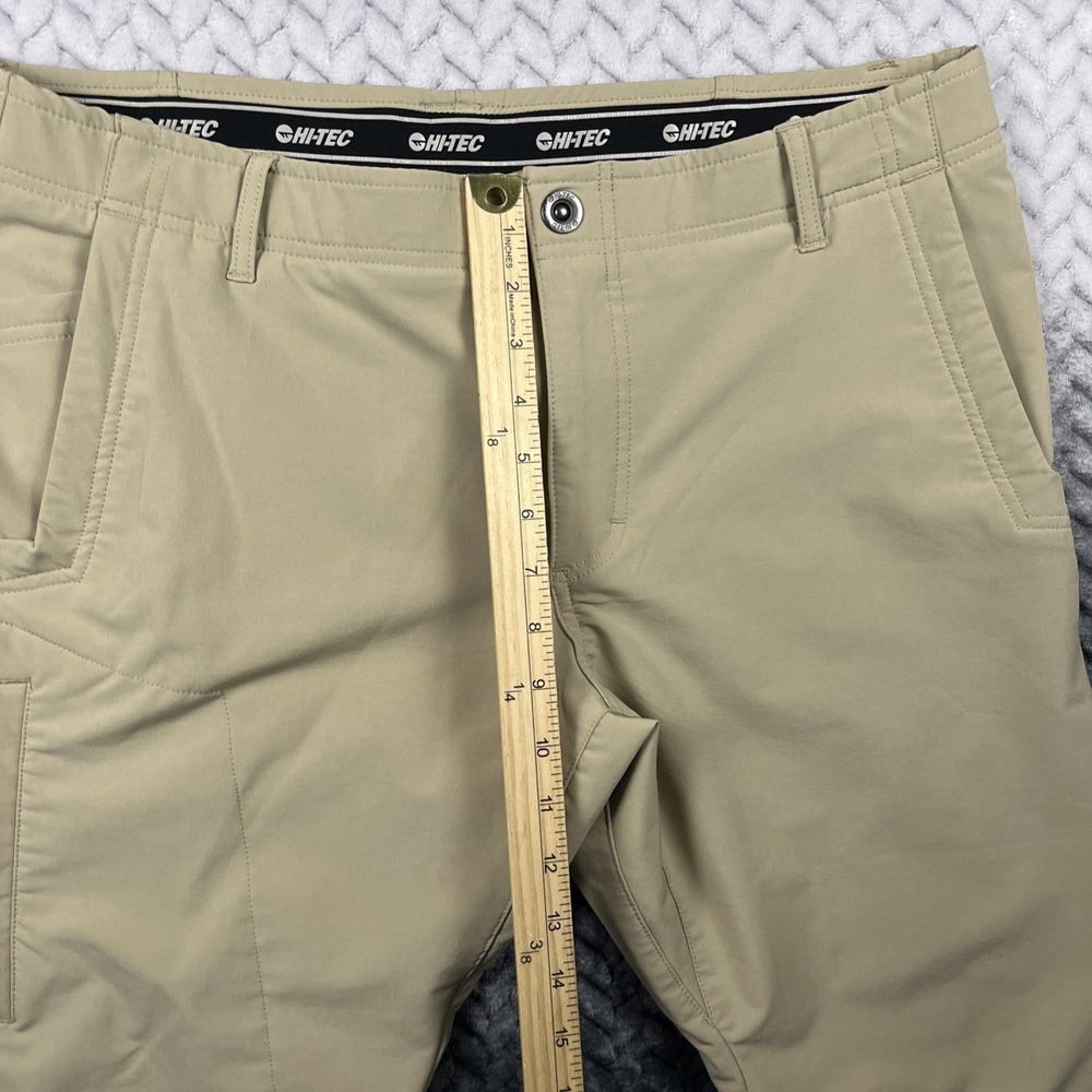 Hi-tech Pants Mens 34X30 Tan Cargo Zip Tech Performance Stretch Golf Chino Pants - Picture 8 of 16